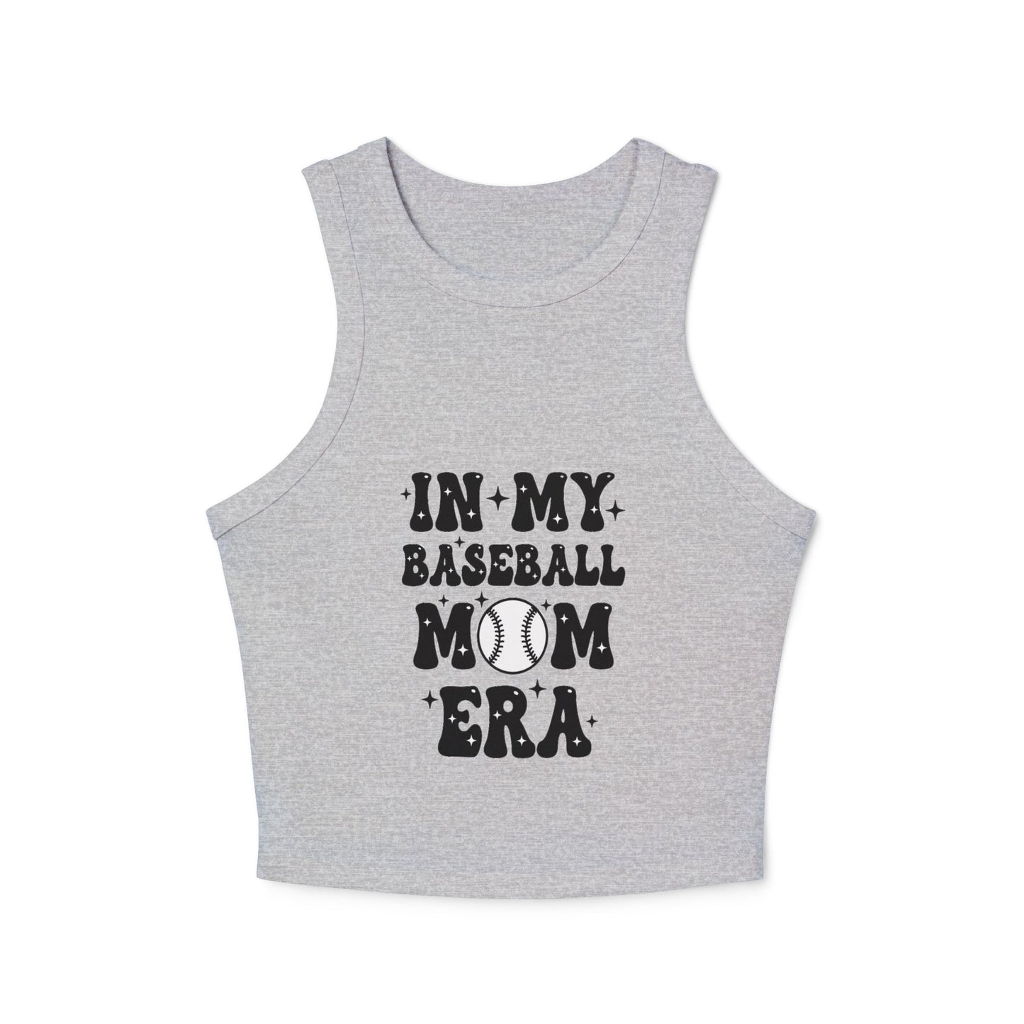 In My Baseball Mom Era Tank – Chic Micro Rib Racer Tank | Game Day Sports Mom Shirt | Athletic Fit Baseball Mom Top