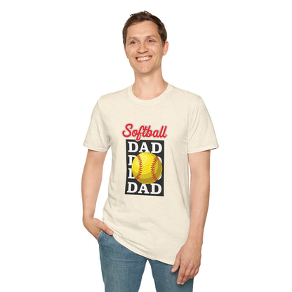 Softball Dad Vintage T-Shirt – Combed Cotton Tee for Men - The Sideline Tribe