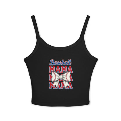 Baseball Mom Spaghetti Strap Tank Top – Soft & Stylish Game Day Apparel - The Sideline Tribe
