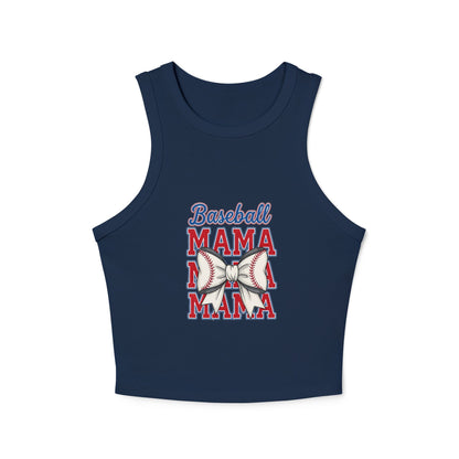 Baseball Mom Micro Rib Racer Tank Top – Fitted Game Day Apparel - The Sideline Tribe