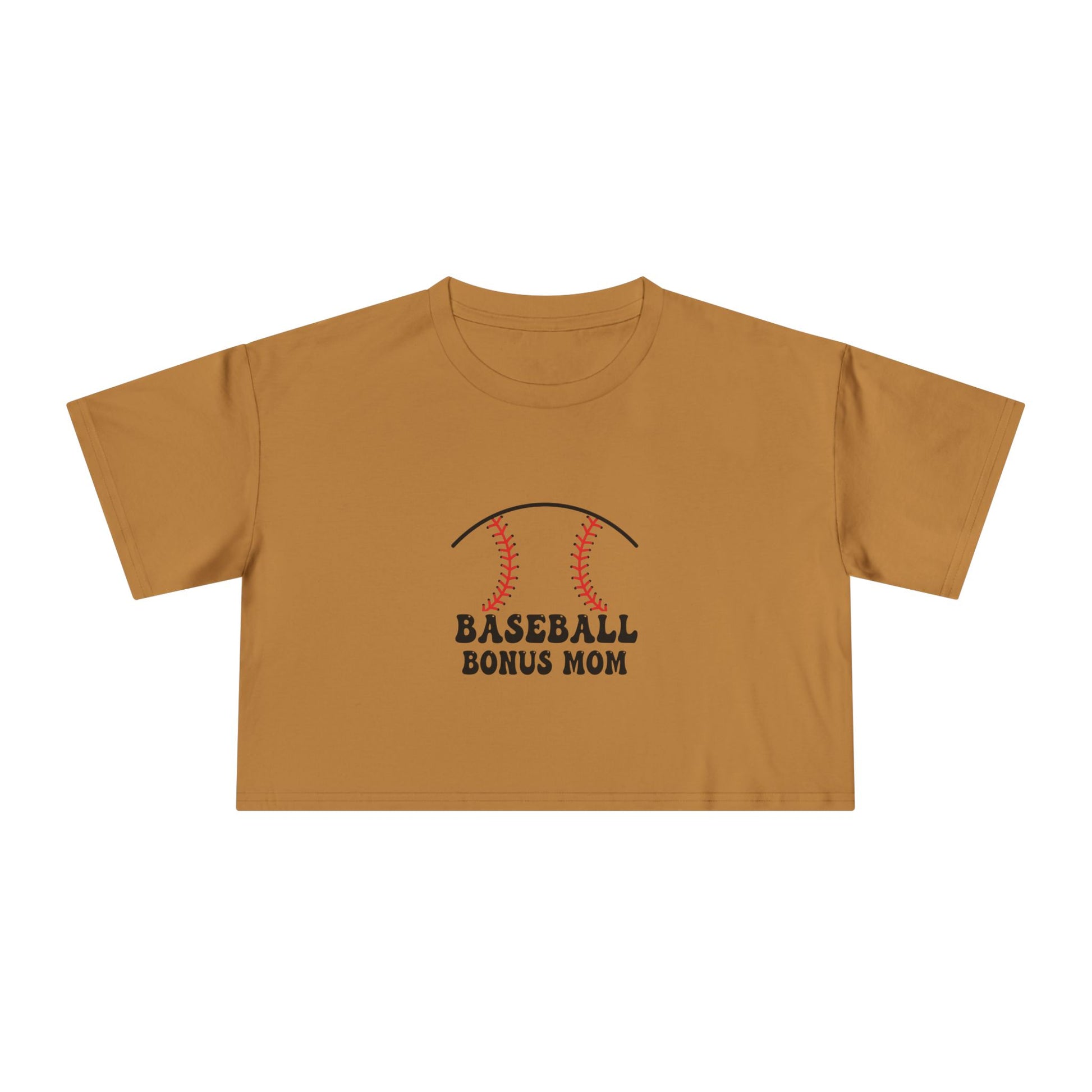 Baseball Bonus Mom Women's Crop Tee - The Sideline Tribe
