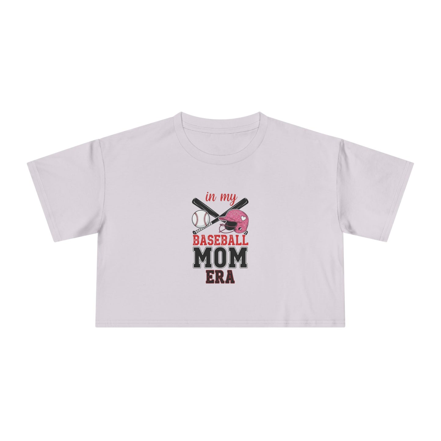 Baseball Mom Crop Tee – Trendy Women's Shirt for Game Day Style - The Sideline Tribe