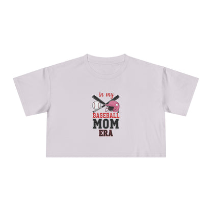 Baseball Mom Crop Tee – Trendy Women's Shirt for Game Day Style - The Sideline Tribe