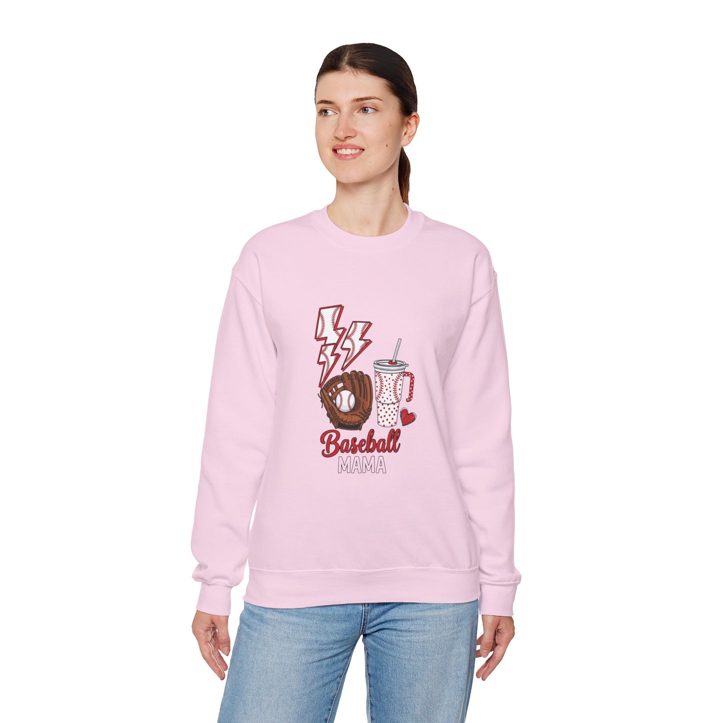 Baseball Mom Crewneck Sweatshirt - Casual Comfortable Apparel for Sports Moms