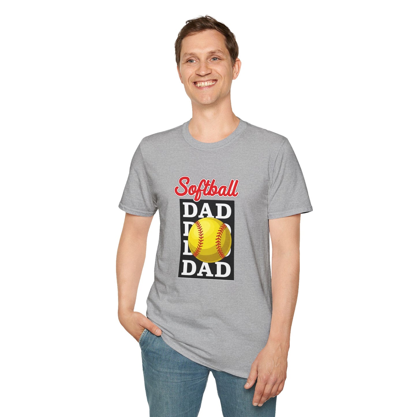 Softball Dad Vintage T-Shirt – Combed Cotton Tee for Men - The Sideline Tribe