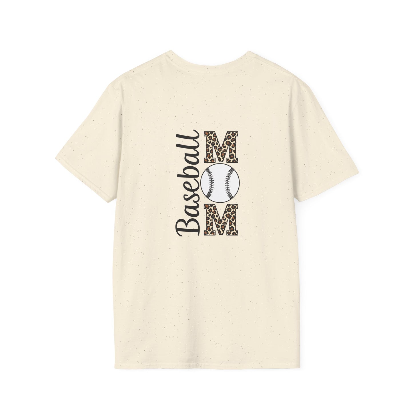 Leopard Print Baseball Mom T-Shirt – Personalized Game Day Style | Fierce & Fun Spirit Wear