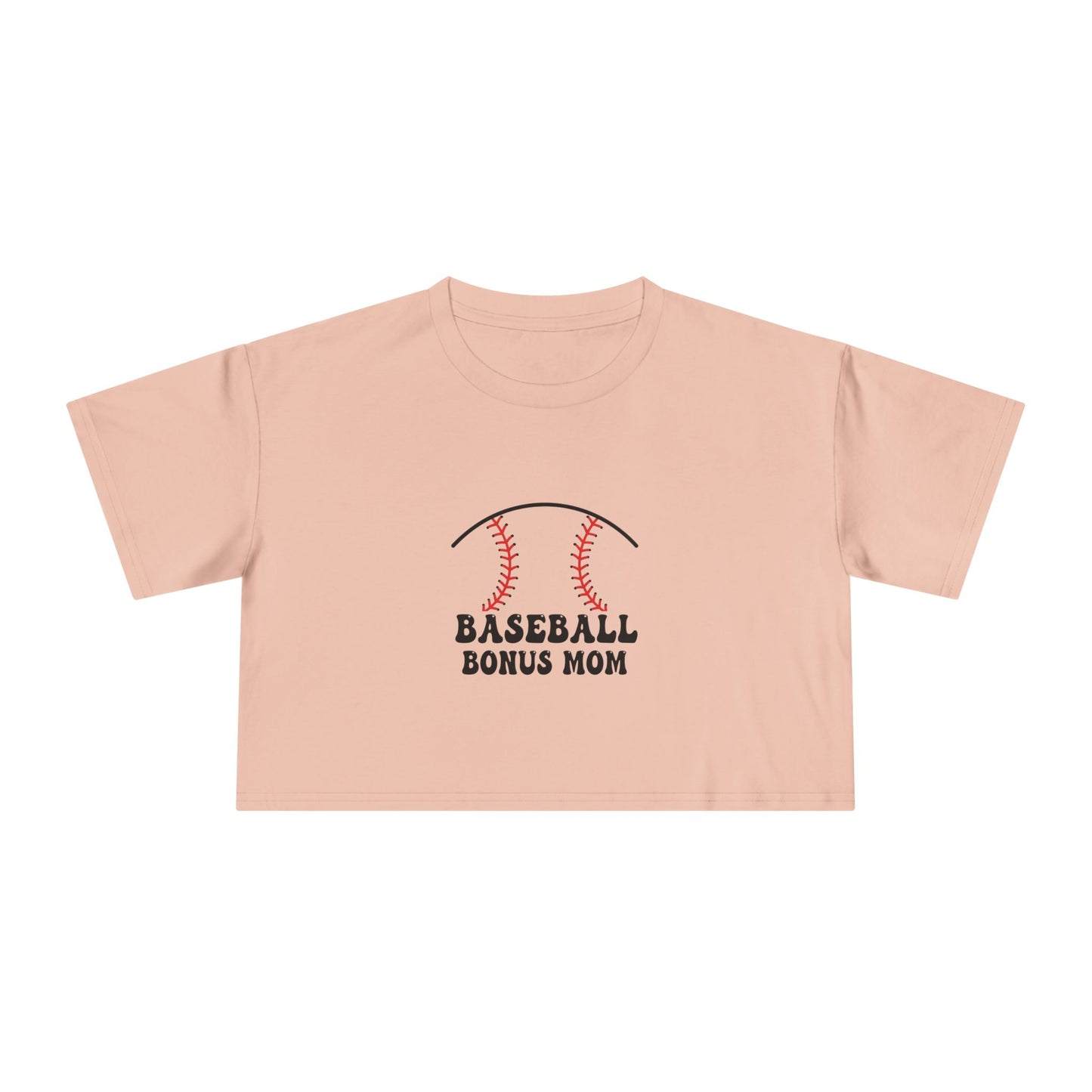 Baseball Bonus Mom Women's Crop Tee - The Sideline Tribe