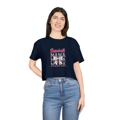 Baseball Graphic Women's Crop Tee - Perfect for Game Day Enthusiasts!