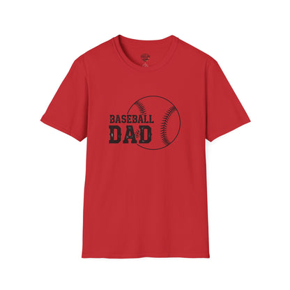 Baseball Dad Softstyle T-Shirt | Perfect Gift for Father's Day & Sports Fans