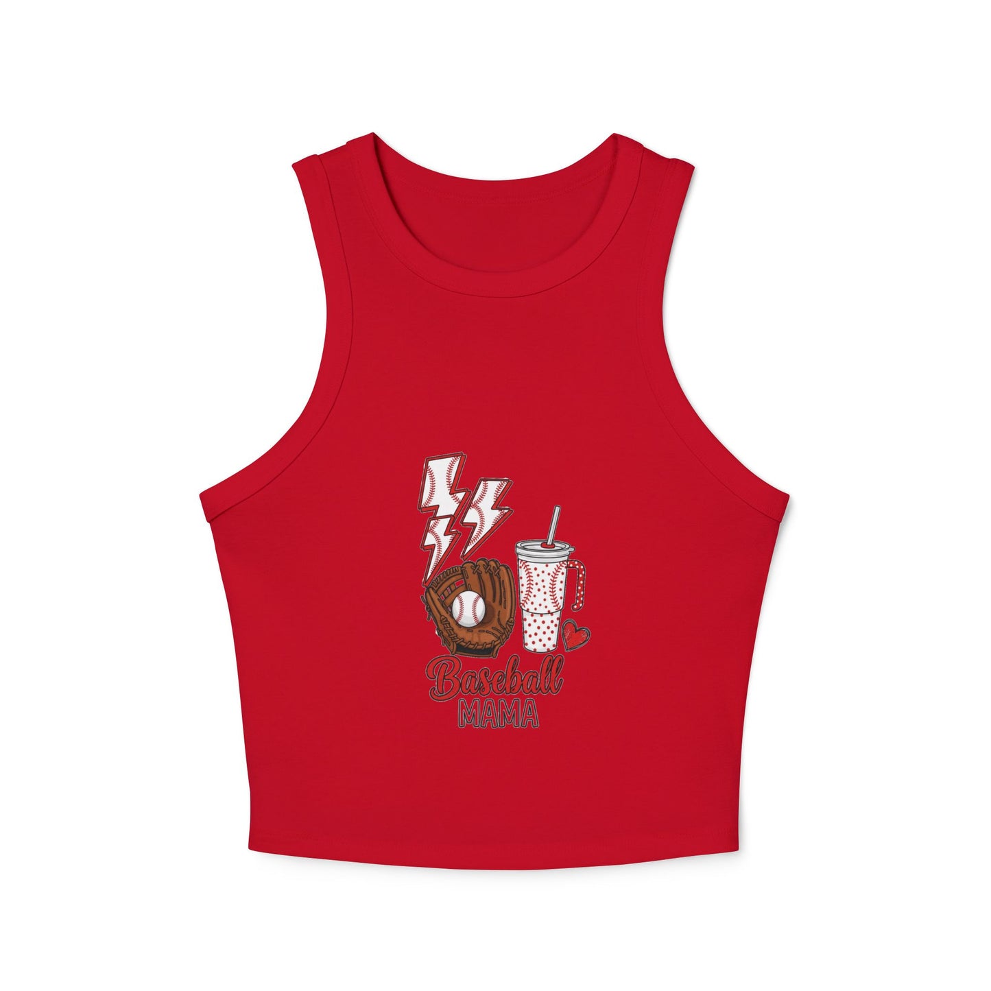 Baseball  Vibes Racer Tank Top for Women