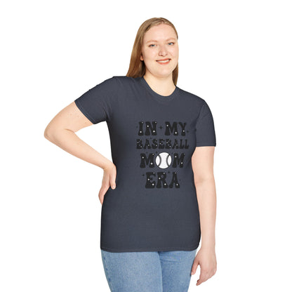Baseball Mom Unisex T-Shirt – “In My Baseball Era” Graphic Tee | Retro Sports Mom Shirt | Game Day Essential