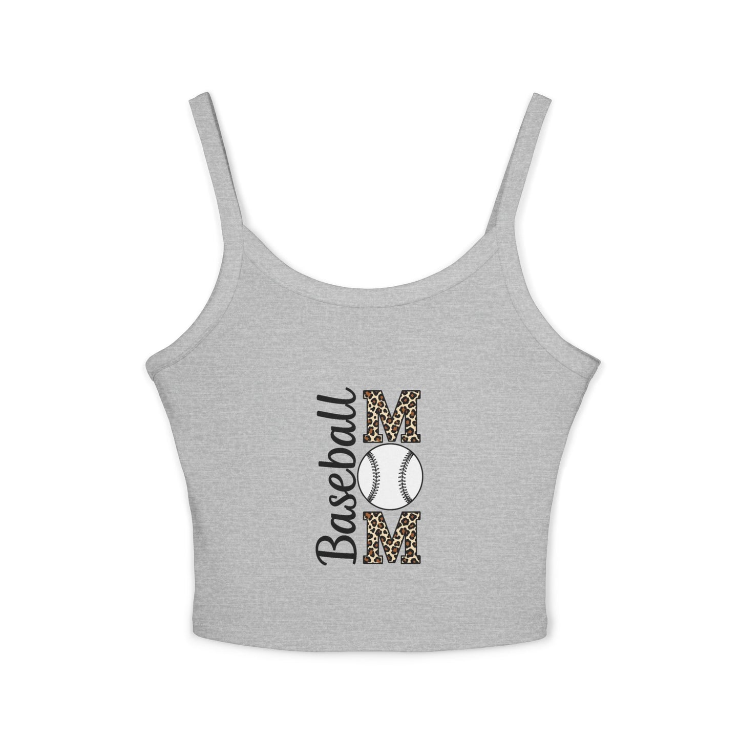 Baseball Mom Spaghetti Strap Tank Top – Soft Cotton-Poly Blend | Supportive Game Day Cami | Trendy Sports Mom Apparel