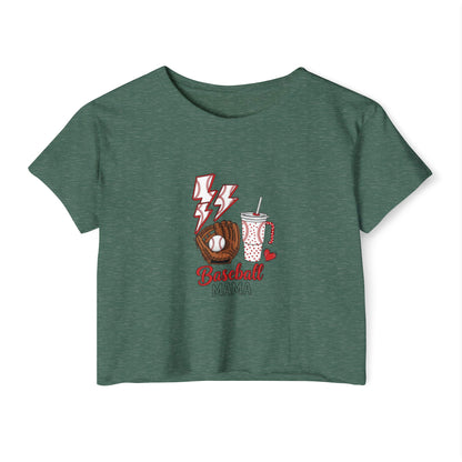 Baseball Mama Crop Top – Lightweight & Stylish Game Day Comfort
