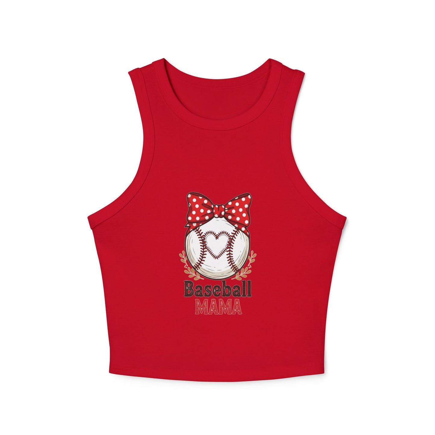 Baseball Mom Micro Rib Racer Tank Top – Fitted Game Day Apparel - The Sideline Tribe