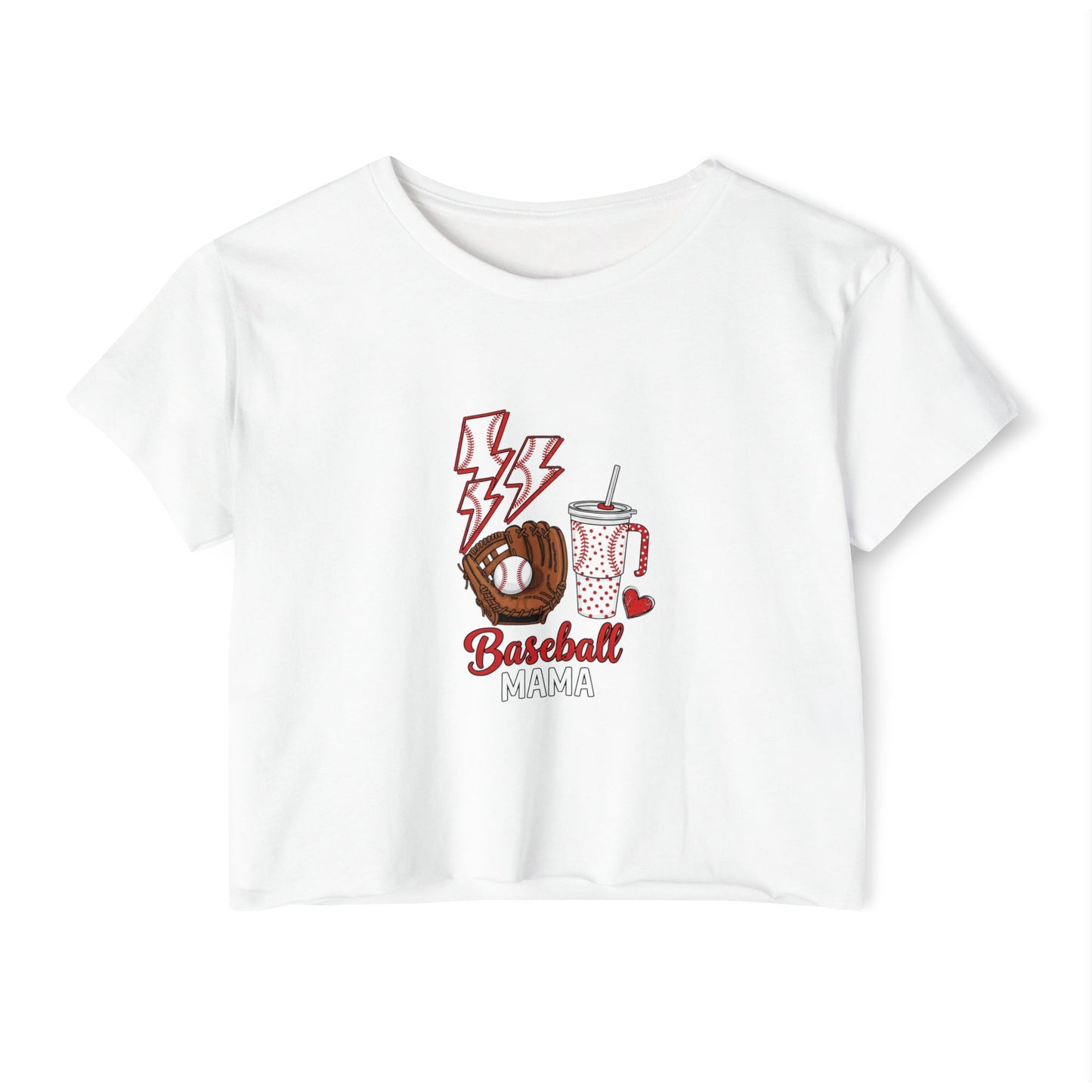 Baseball Mama Crop Top – Lightweight & Stylish Game Day Comfort