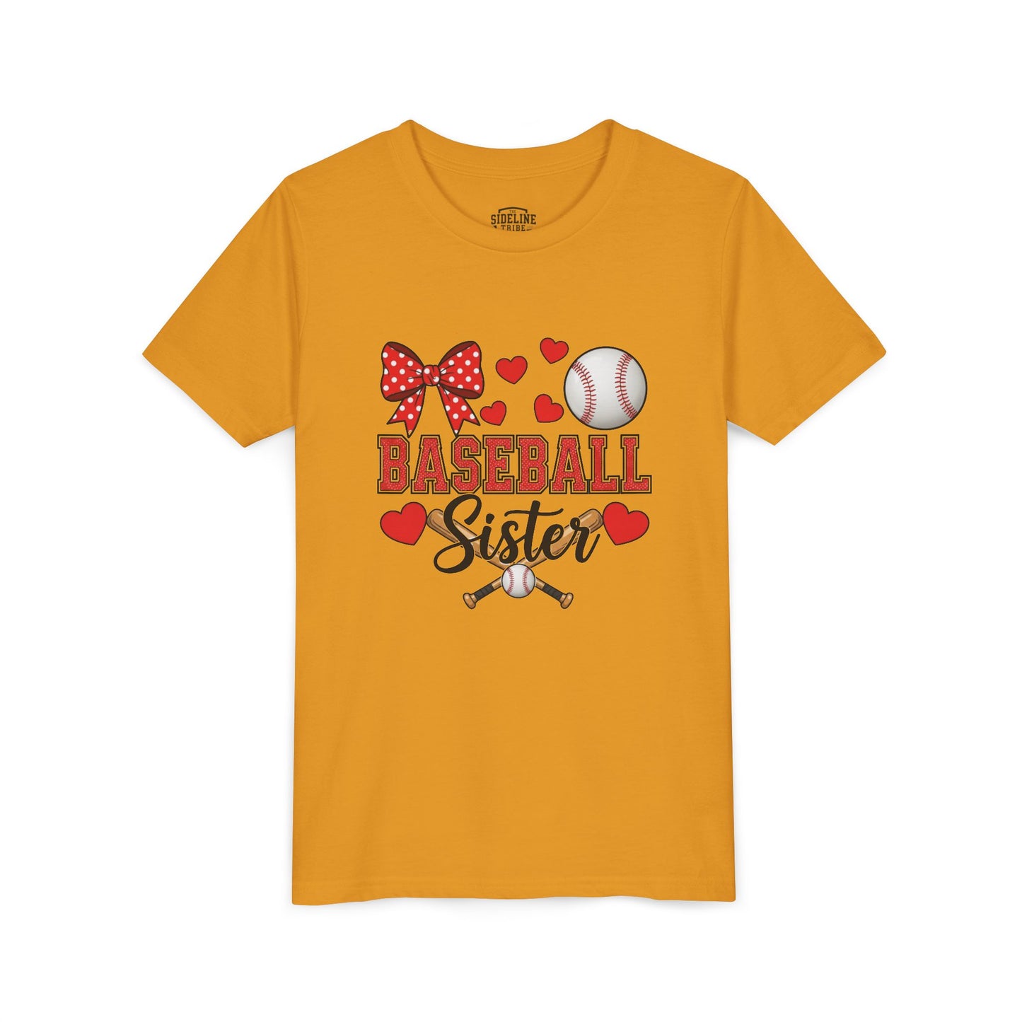 Baseball Sister Youth Tee – Cute Sports Fan Shirt for Girls | Soft Airlume Cotton Kids T-Shirt | Game Day Outfit