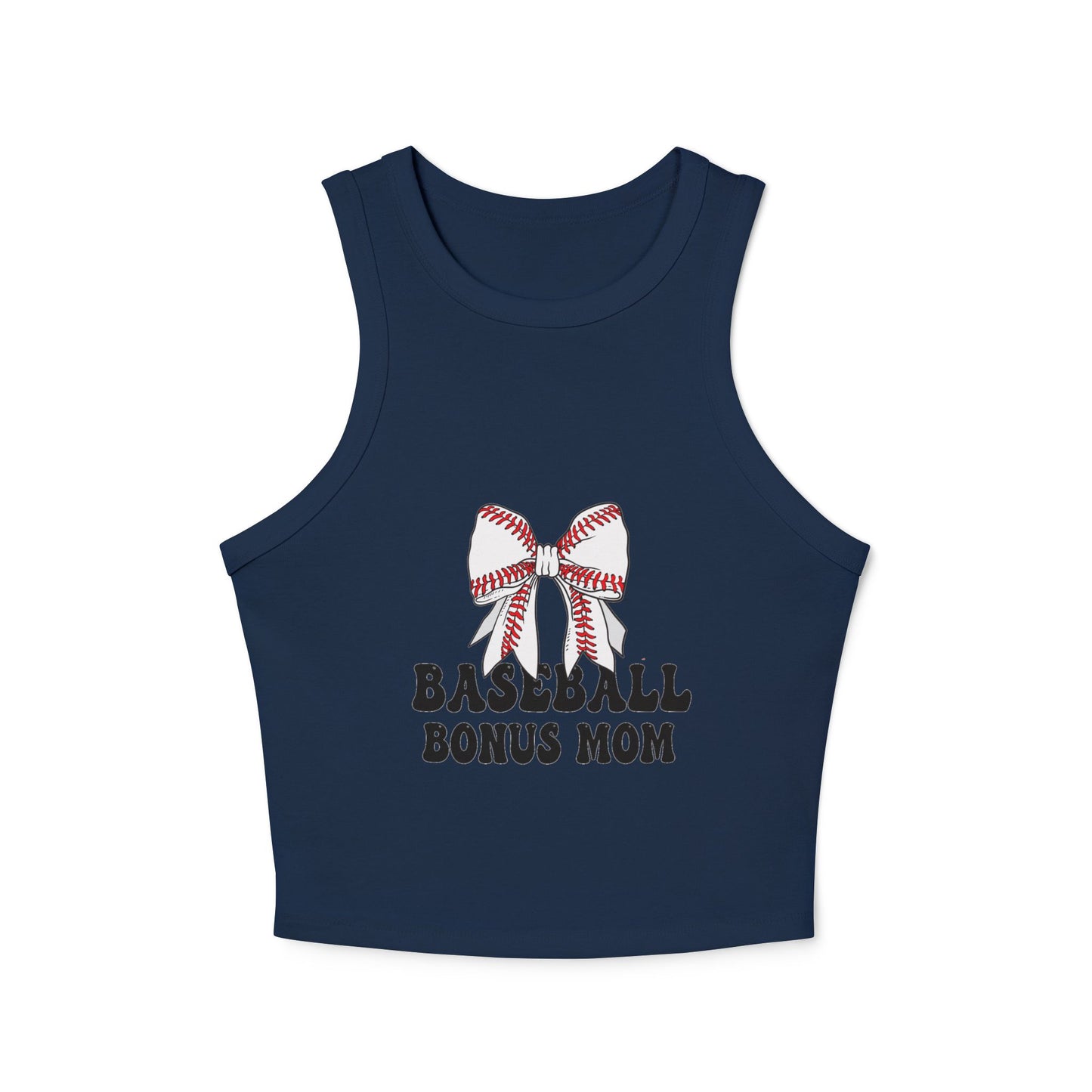 Baseball Bonus Mom Racer Tank Top – Fitted & Stylish Game Day Apparel - The Sideline Tribe