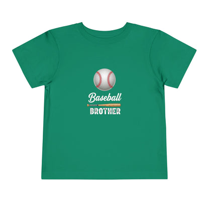 Baseball Brother Toddler Tee | Cute Kids’ Baseball Shirt for Little Siblings | Soft 100% Cotton Game Day Top