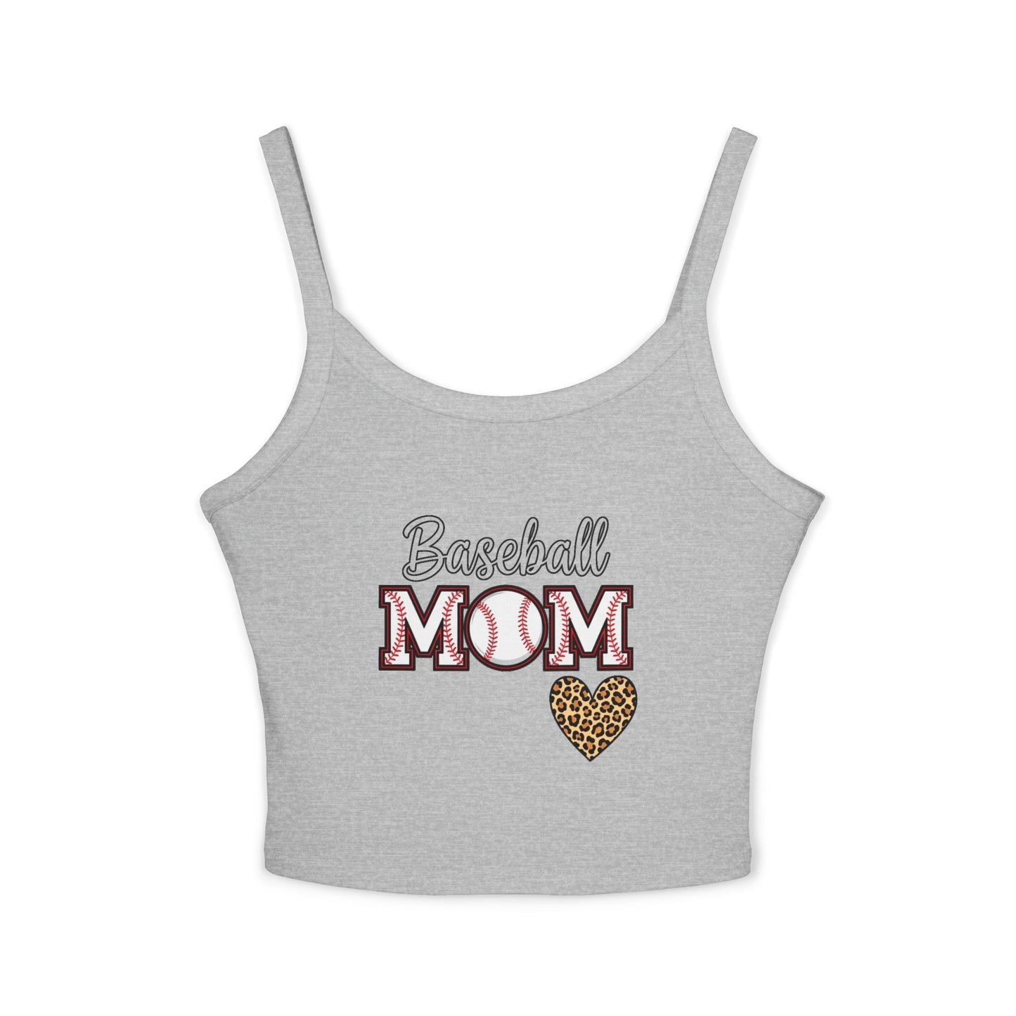 Baseball Mom Spaghetti Strap Tank Top – Soft Cotton-Poly Blend | Supportive Fit | Trendy Game Day Style