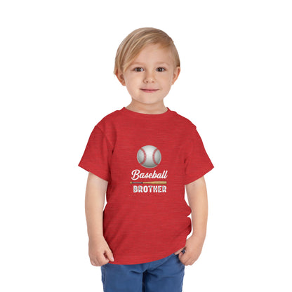 Baseball Brother Toddler Tee | Cute Kids’ Baseball Shirt for Little Siblings | Soft 100% Cotton Game Day Top