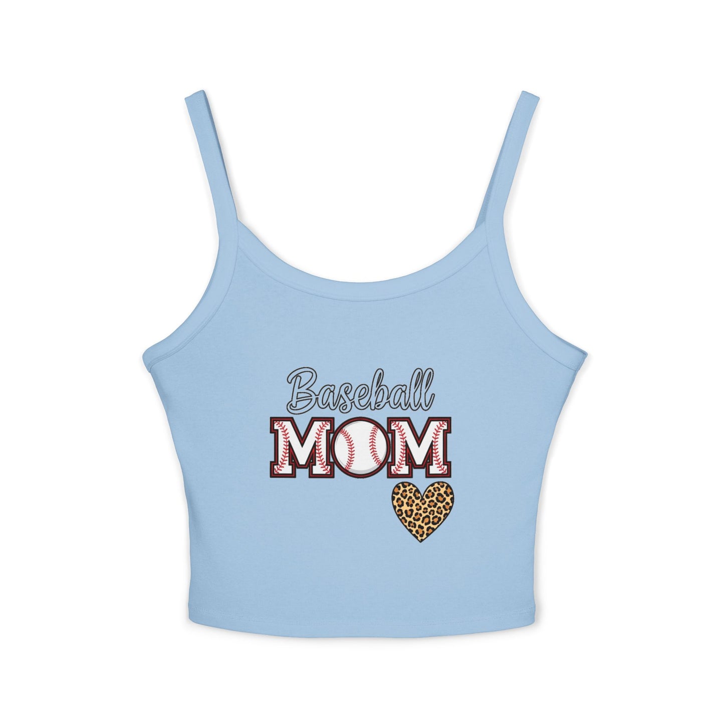 Baseball Mom Spaghetti Strap Tank Top – Soft Cotton-Poly Blend | Supportive Fit | Trendy Game Day Style