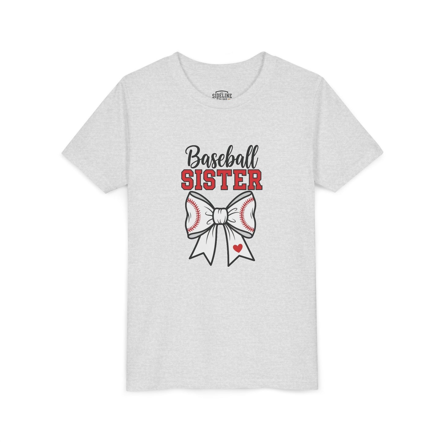 Baseball Sister Youth Short Sleeve Tee – Cute Kids Sports Shirt | Soft & Comfy Game Day Top for Young Fans