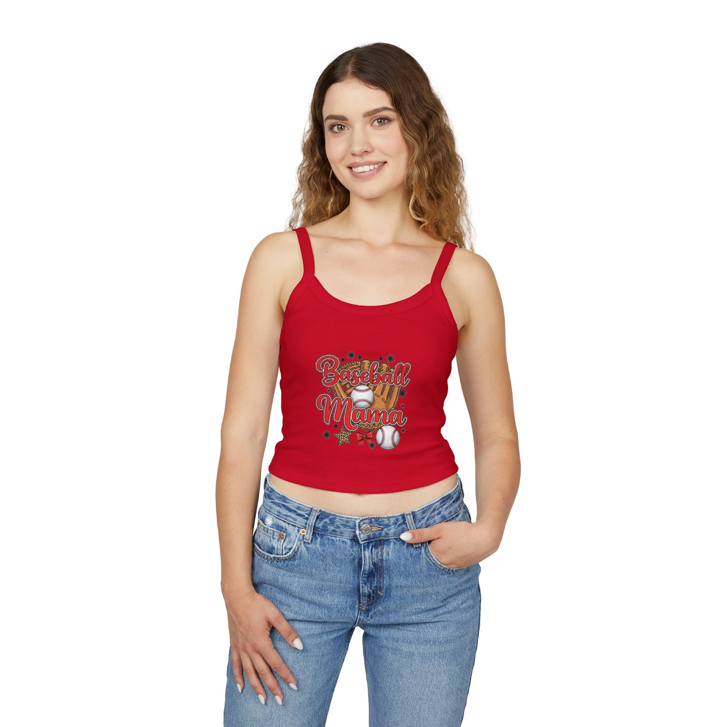 Baseball Mama Spaghetti Strap Tank Top