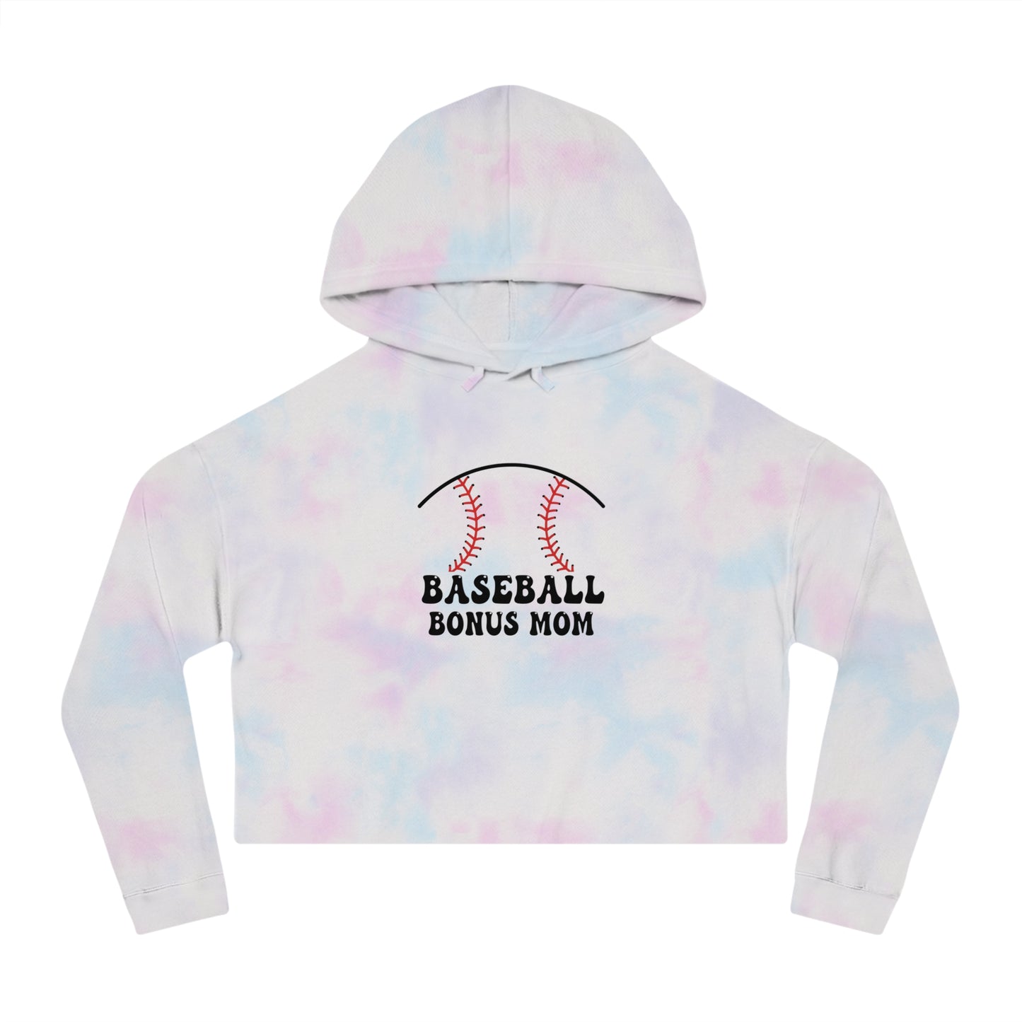 Baseball Bonus Mom Cropped Hooded Sweatshirt - The Sideline Tribe
