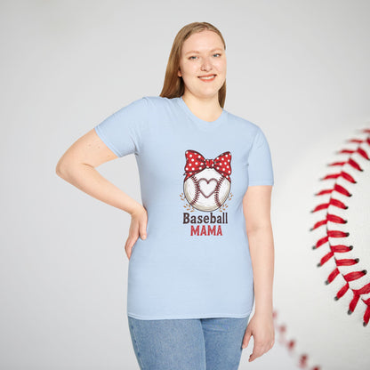 Baseball Mom Softstyle T-Shirt – Premium Game Day Tee for Sports Fans - The Sideline Tribe
