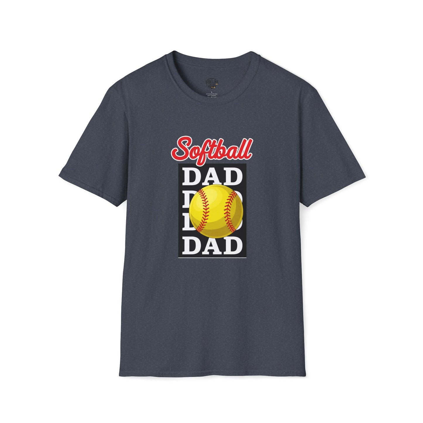 Softball Dad Vintage T-Shirt – Combed Cotton Tee for Men - The Sideline Tribe
