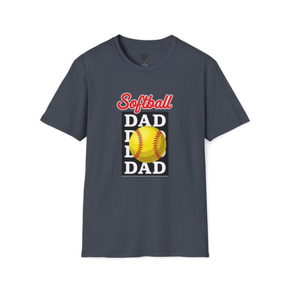 Softball Dad Vintage T-Shirt – Combed Cotton Tee for Men - The Sideline Tribe