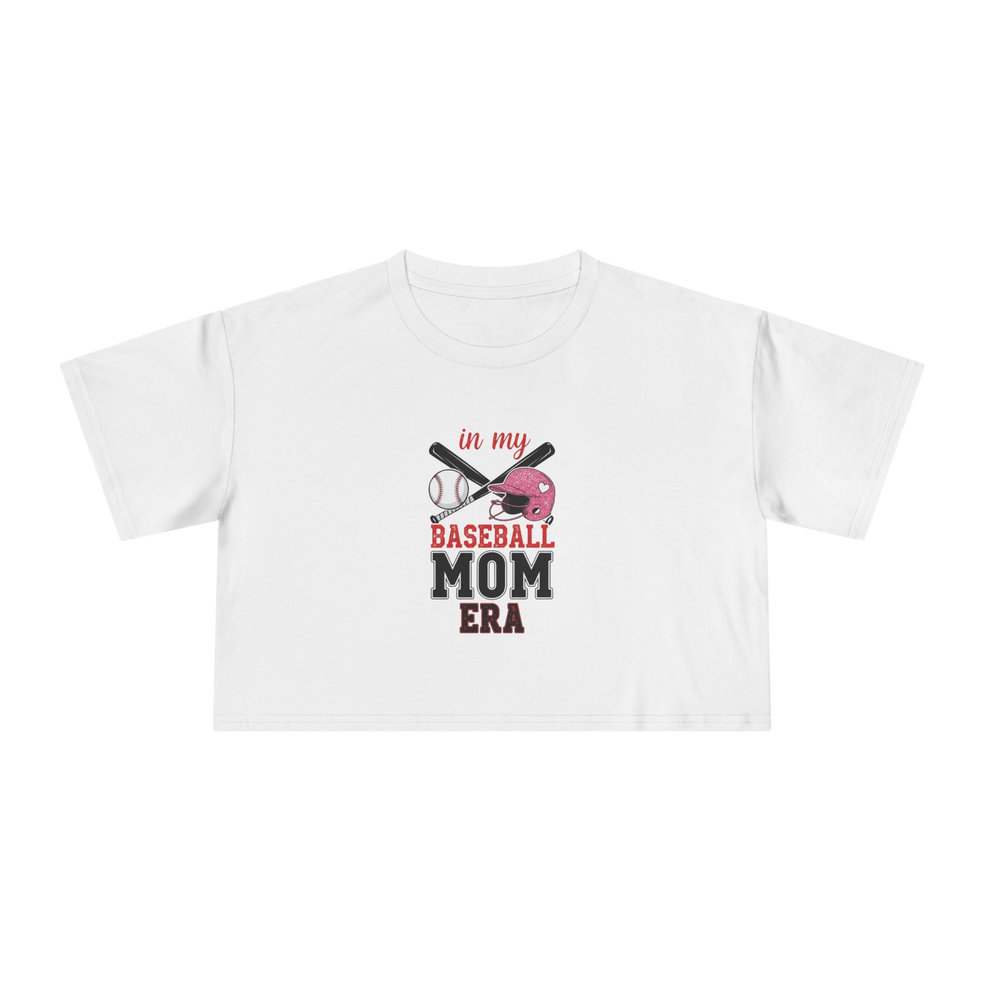 Baseball Mom Crop Tee – Trendy Women's Shirt for Game Day Style - The Sideline Tribe