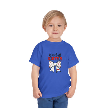 Baseball Sister Toddler Tee – Cute Kids' Short Sleeve Shirt | Soft & Comfy Game Day Wear for Little Fans